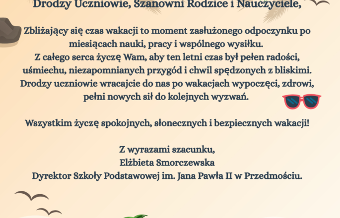 życzenia wakacyjne