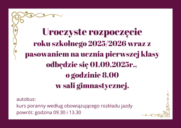 rozpoczęcie roku grafika