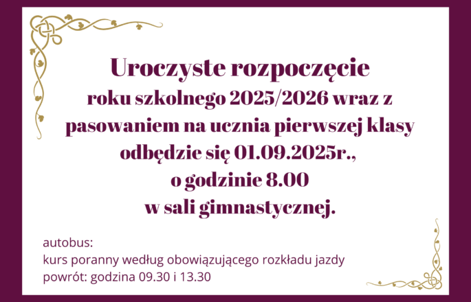 rozpoczęcie roku grafika